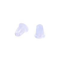 Plastic Ear Nut Component DIY clear Sold By Bag