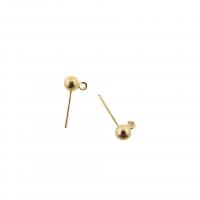 Brass Earring Post Component, 14K gold plated, DIY & different size for choice, nickel, lead & cadmium free, Sold By PC