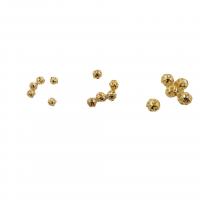 Messing hohle Perlen, 14 K vergoldet, DIY & verschiedene Größen vorhanden, frei von Nickel, Blei & Kadmium, verkauft von PC