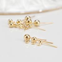Brass Earring Stud Component 14K gold plated DIY nickel lead & cadmium free Sold By PC
