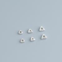 Spacer Beads Jewelry 925 Sterling Silver Triangle DIY silver color Sold By PC