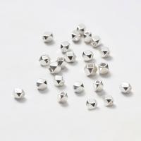 925 Sterling Silver Beads, polished, DIY & different size for choice & faceted, silver color, Sold By PC