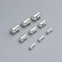925 Sterling Silver Beads, Bamboo, polished, DIY & different size for choice, silver color, Sold By PC