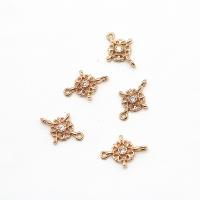 Cubic Zirconia Micro Pave Brass Connector high quality gold color plated micro pave cubic zirconia & hollow 6mm Sold By PC