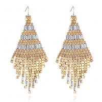 Fashion Fringe Earrings, Seedbead, handmade, fashion jewelry & for woman, more colors for choice, 90x35mm, Sold By Pair