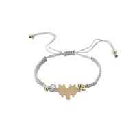 Bracelet en alliage de zinc, avec Nylon, avec 6cm chaînes de rallonge, Placage de couleur d'or, bijoux de mode & pour femme, plus de couleurs à choisir, 25x18mm, Longueur:17 cm, Vendu par PC