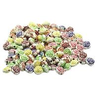 Acryl Schmuck Perlen, Rose, Einbrennlack, DIY & chemische-Waschanlagen, gemischte Farben, 12mm, ca. 1000PCs/Tasche, verkauft von Tasche
