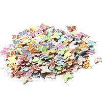 Acryl Schmuck Perlen, Schmetterling, Einbrennlack, DIY & chemische-Waschanlagen, gemischte Farben, 15x16mm, ca. 2000PCs/Tasche, verkauft von Tasche