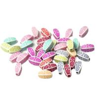 Acryl Schmuck Perlen, Einbrennlack, DIY & chemische-Waschanlagen, gemischte Farben, 7x14mm, ca. 1180PCs/Tasche, verkauft von Tasche