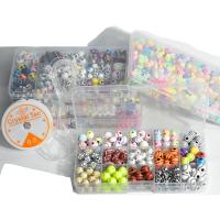 Acrylic Jewelry Finding Set, with Plastic Box & Elastic Thread, stoving varnish, DIY, more colors for choice, Sold By Box
