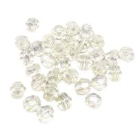 Prozirni akril perle, možete DIY & faceted, jasno, 6mm, Približno 5000računala/Torba, Prodano By Torba
