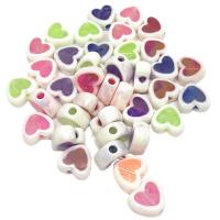Acrylic Jewelry Beads, Heart, DIY, mixed colors, 8mm, Approx 2500PCs/Bag, Sold By Bag