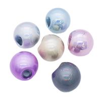 Plated Acrylic Beads Round DIY 20mm Sold By PC