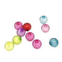 Bead i Bead Akryl perler, Runde, ovntørrende lak, du kan DIY & forskellig størrelse for valg, blandede farver, Solgt af Bag