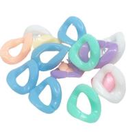 Ακρυλικό Η σύνδεση Ring, ψήσιμο βερνίκι, DIY, μικτά χρώματα, 11x12mm, Περίπου 1900PCs/τσάντα, Sold Με τσάντα