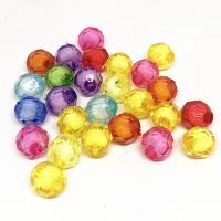 Bead i Bead Akryl perler, ovntørrende lak, du kan DIY & forskellig størrelse for valg & facetteret, blandede farver, Solgt af Bag