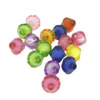 Bead i Bead Akryl perler, Rhombus, ovntørrende lak, du kan DIY & forskellig størrelse for valg & facetteret, blandede farver, Solgt af Bag