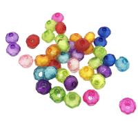 Bead in Bead Acrylic Beads, stoving varnish, DIY & different size for choice & faceted, mixed colors, Sold By Bag