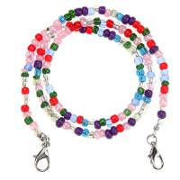 Seedbead Mask Chain Holder, Round, different size for choice, more colors for choice, Sold By PC