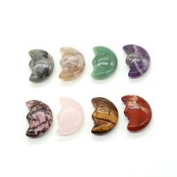 Mieszane Koraliki Gemstone, Kamień szlachetny, Księżyc, DIY & bez otworu, dostępnych więcej kolorów, 20x30mm, sprzedane przez PC