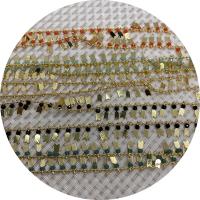 Messing dekorative Kette, mit Kristall, goldfarben plattiert, DIY & facettierte, keine, 3x10mm, 10m/Spule, verkauft von Spule