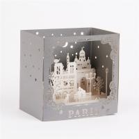 Paper 3D Greeting Card, handmade, 3D effect, 105x70x105mm, Sold By PC