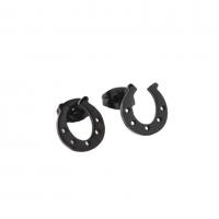 Titanium Steel  Earring Horseshoes Vacuum Ion Plating fashion jewelry & for woman Sold By Pair