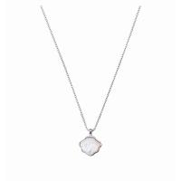 925 Sterling Silver Necklaces with Shell Shell platinum plated fashion jewelry & for woman Length 41 cm Sold By PC