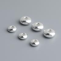 925 Sterling Silver Beads polished DIY silver color Sold By PC