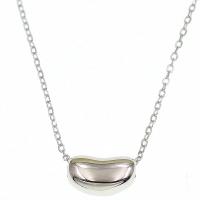 925 Sterling Silver Necklaces, with 1.96 inch extender chain, platinum color plated, for woman, 8.60x5.70mm, Length:Approx 15.74 Inch, Sold By PC