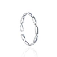 925 Sterling Silver Finger Rings platinum color plated Adjustable & for woman & hollow Sold By PC