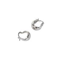 925 Sterling Silver Lever Back Earring, platinum color plated, for woman, 8.80x13.70mm, Sold By Pair