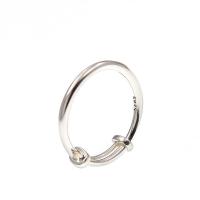 Solidny srebrny pierścień, Srebro 925, Platerowane w kolorze platyny, Regulowane & dla obu płci & różnej wielkości do wyboru, sprzedane przez PC