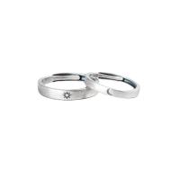 Couple Finger Rings 925 Sterling Silver plated Adjustable & Unisex & open Sold By PC