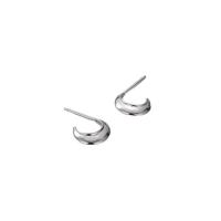 925 Sterling Silver Stud Earrings, plated, for woman, more colors for choice, 12x4mm, Sold By Pair