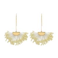 Fashion Fringe Earrings Zinc Alloy gold color plated fashion jewelry & for woman nickel lead & cadmium free Sold By Pair