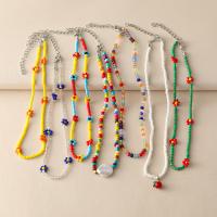 Tibetan Style Necklace, with Seedbead, with 2.76inch extender chain, fashion jewelry & for woman, more colors for choice, nickel, lead & cadmium free, Length:Approx 13.58 Inch, Sold By PC