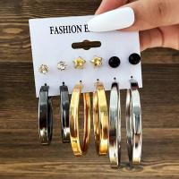Zinc Alloy Earring Set 6 pieces & fashion jewelry & with rhinestone nickel lead & cadmium free Sold By Set