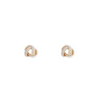 Zinc Alloy Stud Earring with ABS Plastic Pearl high quality plated fashion jewelry & for woman golden Sold By Pair