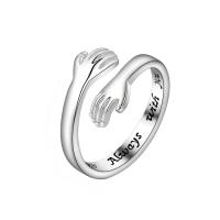 Brass Cuff Finger Ring Hand platinum plated Unisex nickel lead & cadmium free Sold By PC