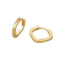 Brass Huggie Hoop Earring, plated, for woman, more colors for choice, nickel, lead & cadmium free, 17.90x15.60mm, Sold By Pair
