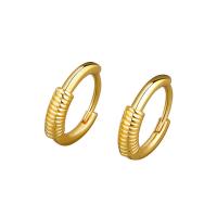 Brass Huggie Hoop Earring, Donut, plated, for woman, more colors for choice, nickel, lead & cadmium free, 12x12mm, Sold By Pair