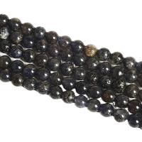 Iolite Beads Round polished DIY Sold Per Approx 14.96 Inch Strand