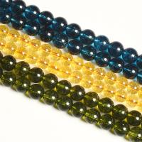 Runde Crystal Beads, Krystal, poleret, du kan DIY & forskellig størrelse for valg, flere farver til valg, Solgt Per Ca. 14.96 inch Strand