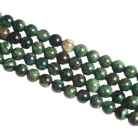 Emerald Bead, Rund, polerad, DIY & olika storlek för val, grön, Såld Per Ca 14.96 inch Strand