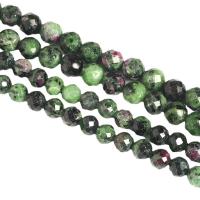 Rubin Zoisit Perle, rund, poliert, DIY & verschiedene Größen vorhanden & facettierte, gemischte Farben, verkauft per ca. 14.96 ZollInch Strang