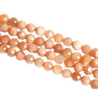 Sunstone Beads, Round, polished, DIY & different size for choice & faceted, Sold Per Approx 14.96 Inch Strand