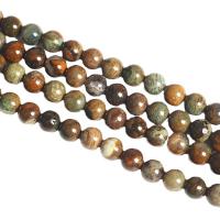 Wasserblauer Terra Jaspis Perle, rund, poliert, DIY & verschiedene Größen vorhanden, gemischte Farben, verkauft per ca. 14.96 ZollInch Strang