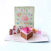 Paper 3D Greeting Card, handmade, Foldable & 3D effect, 160x120mm, Sold By PC