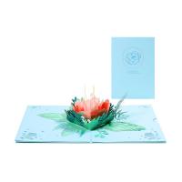 Paper 3D Greeting Card, handmade, Foldable & 3D effect, 178x126mm, Sold By PC